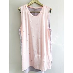 Embellished Two-Tone Tank